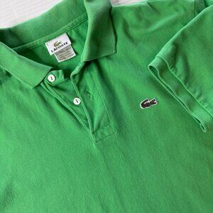 Lacoste Polo Shirt Men’s Size 5  Med Green Short Sleeve Y2K Preppy Gator Tennis